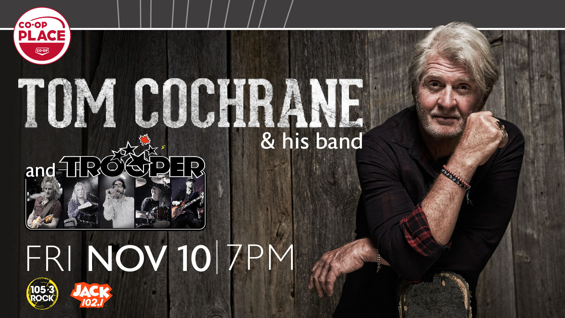 Tom Cochrane & his Band and Trooper